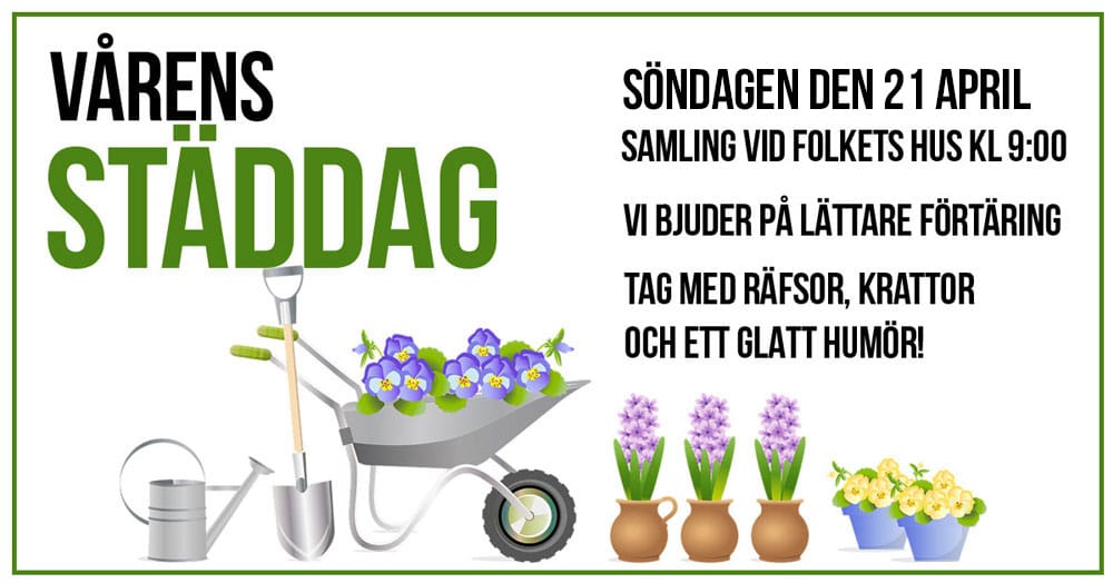 Städdag i Fröseke söndag 21/4 kl 9.00