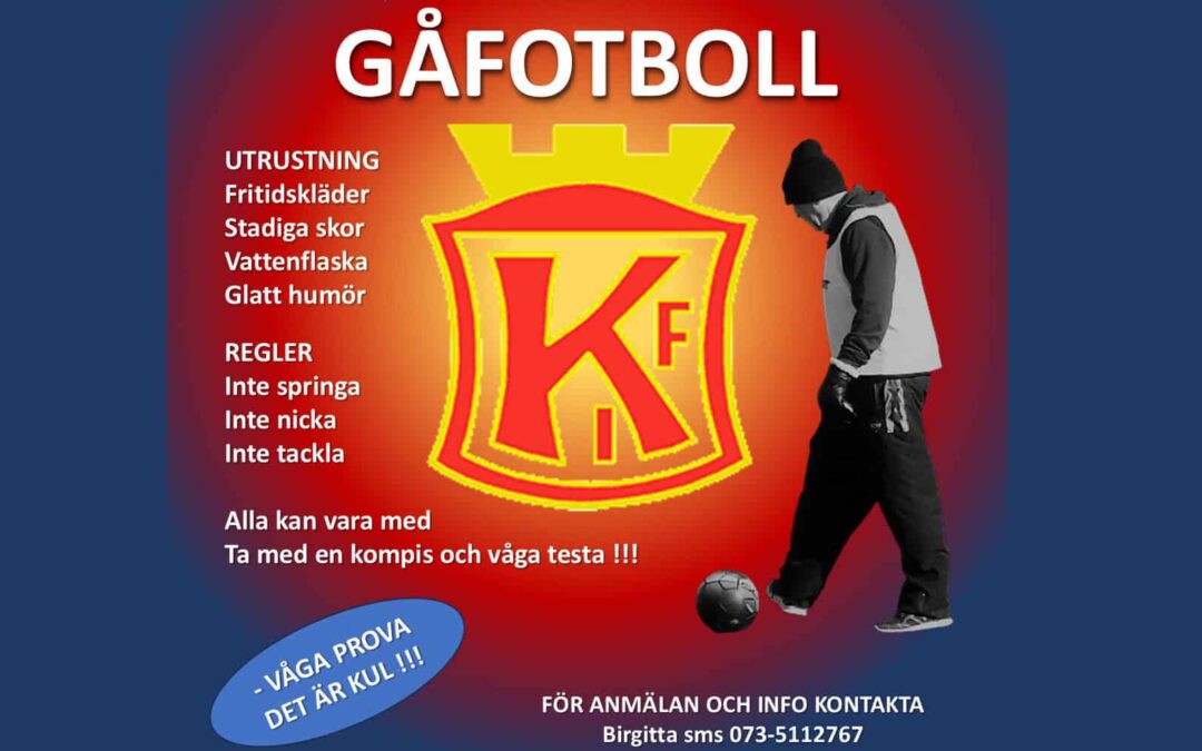 Gåfotboll – träning med Stefan Lodén (9/6 kl 11.00)